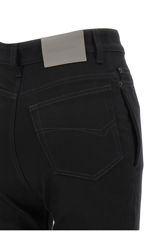 High waist jeans Black