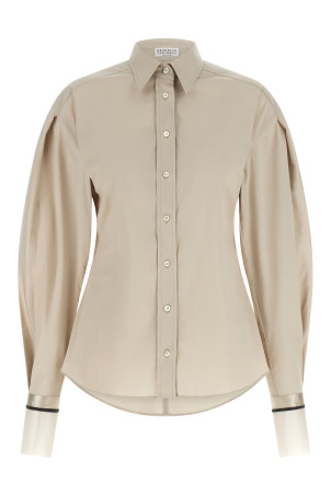 'Shiny Cuffs' shirt Beige