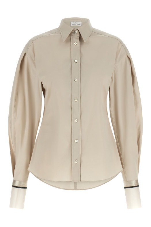 'Shiny Cuffs' shirt Beige