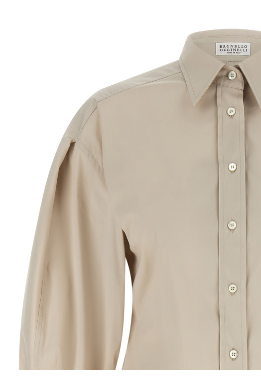 'Shiny Cuffs' shirt Beige