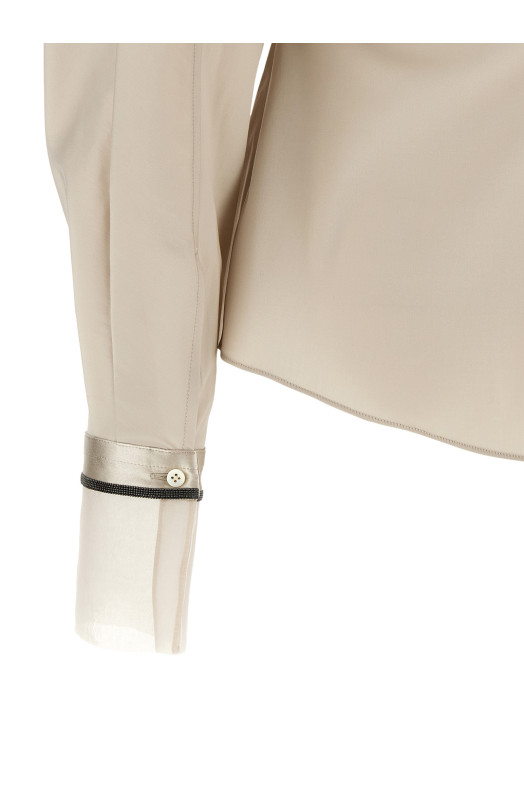 'Shiny Cuffs' shirt Beige