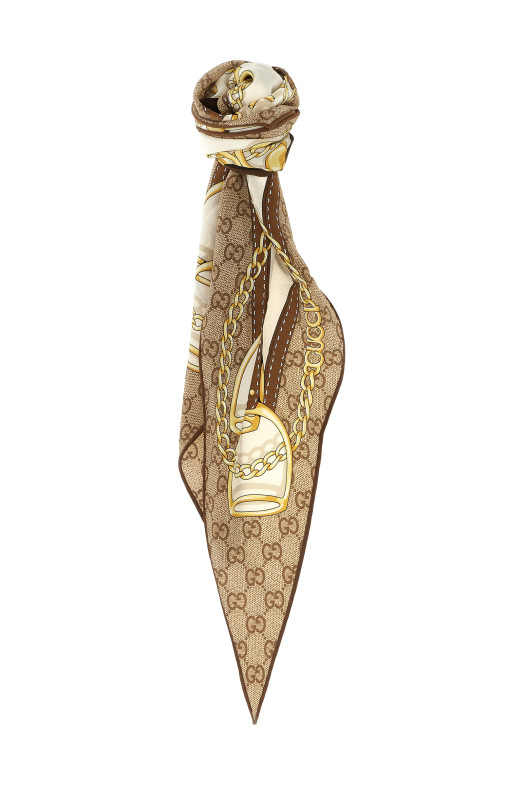 Silk scarf twill Beige