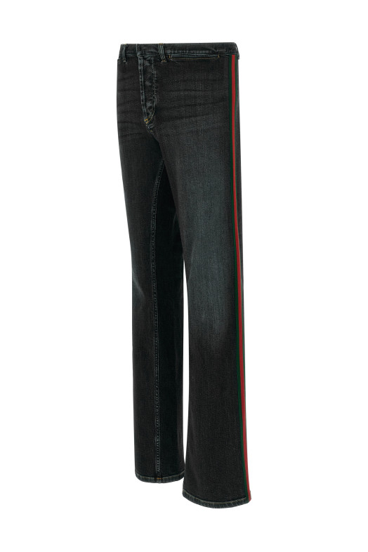 'Nastro Web' jeans Black