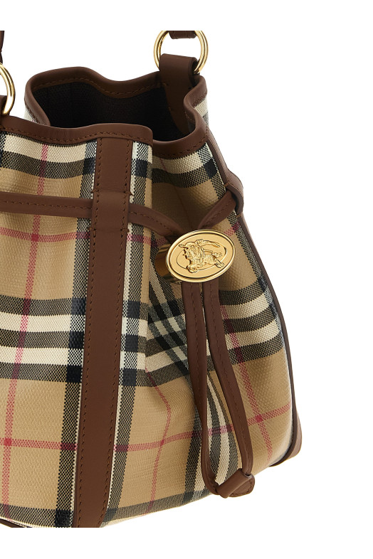 Сумка-коробочка «Check» бежевого цвета BURBERRY 8128949ARCHIVEBEIGE