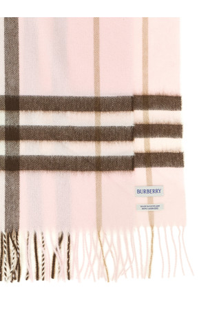 Check cashmere scarf Pink