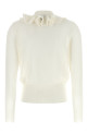 Ruffle cardigan White