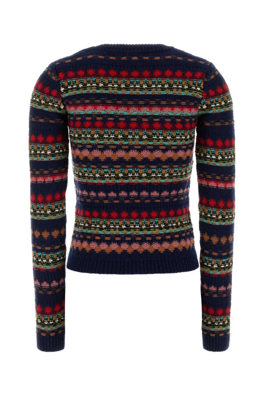 Embroidered wool sweater Blue DRIES VAN NOTEN (2620112314761)