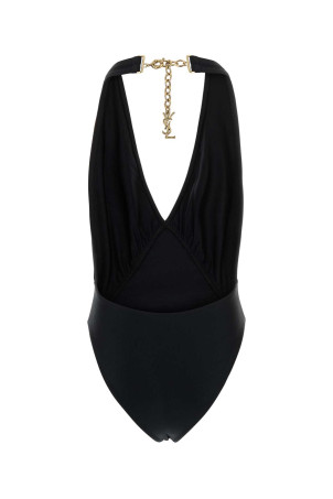 Black stretch nylon swimsuit Black SAINT LAURENT (859623Y37WN)