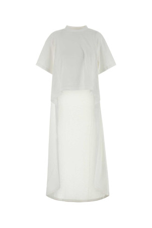 White cotton blend t-shirt BALENCIAGA (871740TUVC9)