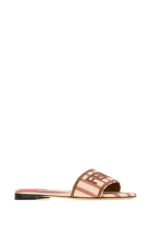 Embroidered canvas Fendi Sunshine slippers FENDI (8R8092AY1L)