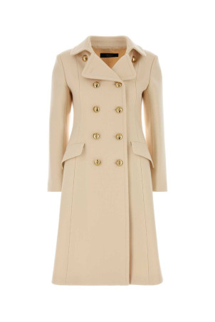Ivory wool blend coat GUCCI (A0081WZAVYW)