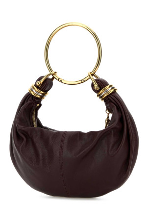 Aubergine leather small Bracelet handbag CHLOE (CH25AS611O37)