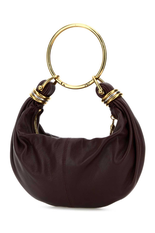 Aubergine leather small Bracelet handbag CHLOE (CH25AS611O37)