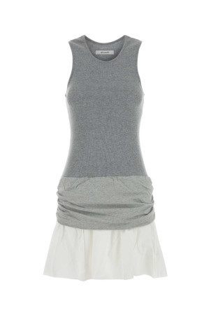 Two-tone jersey and poplin Chico dress Gray GIMAGUAS (CHICOTANKDRESS)