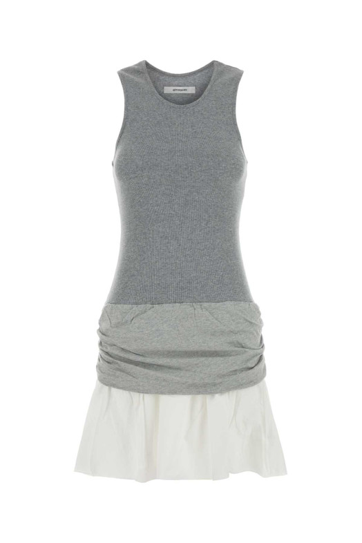 Two-tone jersey and poplin Chico dress Gray GIMAGUAS (CHICOTANKDRESS)