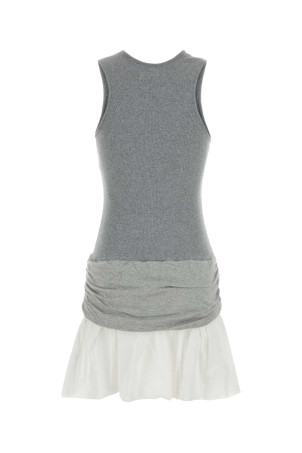 Two-tone jersey and poplin Chico dress Gray GIMAGUAS (CHICOTANKDRESS)