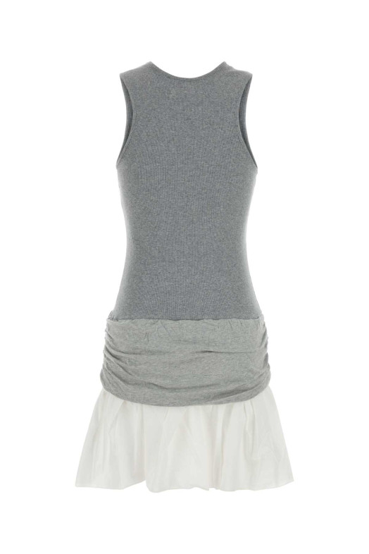 Two-tone jersey and poplin Chico dress Gray GIMAGUAS (CHICOTANKDRESS)