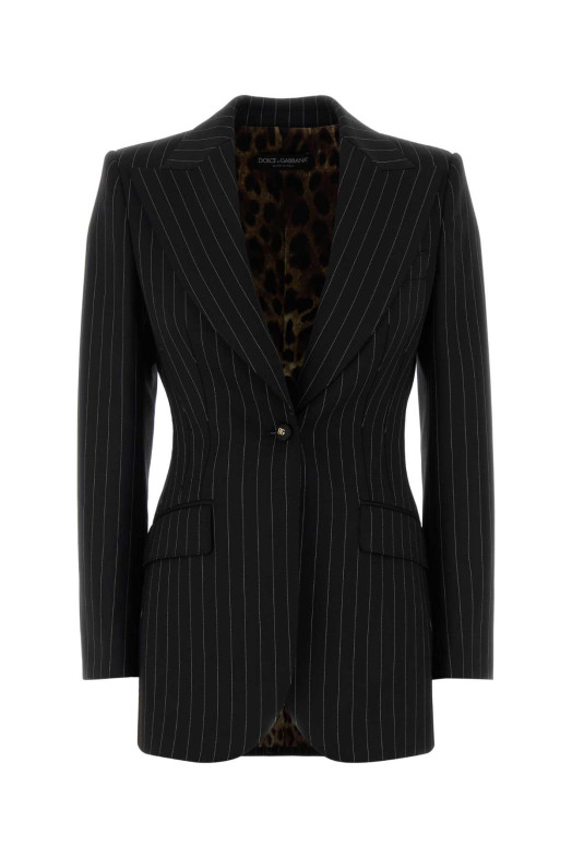 Блейзер из эластичной шерсти с вышивкой DOLCE & GABBANA (F29QGTFRBC0) DOLCE & GABBANA