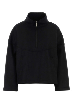 Black wool sweatshirt HERNO LAMINAR (GI00173DL33537)
