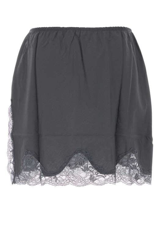 Юбка «Каталин» из темно-серого поплина, серого цвета, GIMAGUAS (KATALINMIDISKIRT)