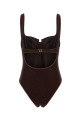 Chocolate nylon blend swimsuit Bordeaux OSEREE (LAMF257)