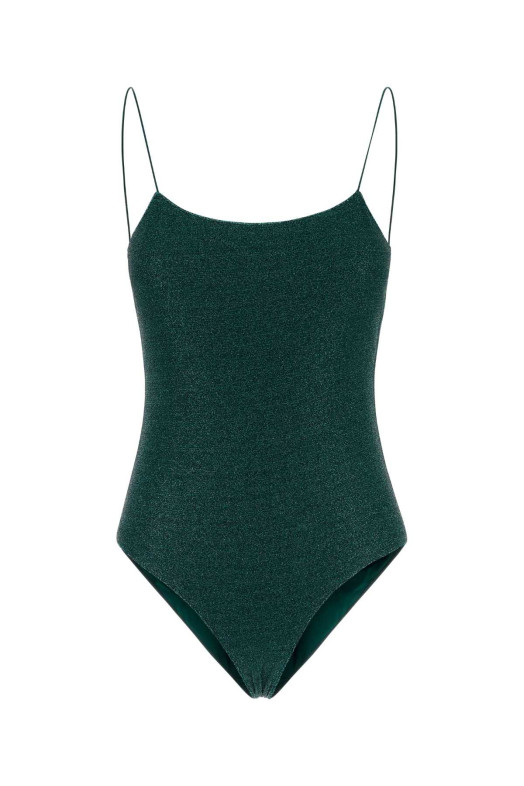 Petrol green nylon blend swimsuit OSEREE (LIS601)