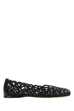 Black leather Petal Anagram ballerinas Black LOEWE (LLST466X17)