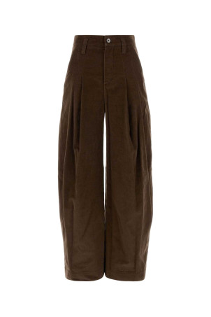 Brown corduroy wide-leg pant BRUNELLO CUCINELLI (MB187P9022)