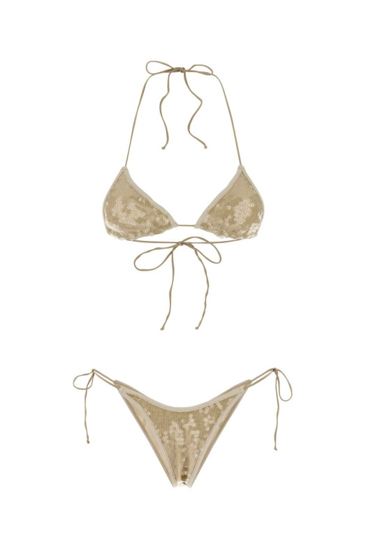 Embellished polyester Marylin bikini Beige OSEREE (MKS261)