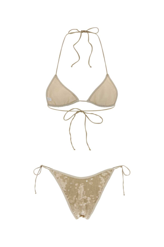 Embellished polyester Marylin bikini Beige OSEREE (MKS261)