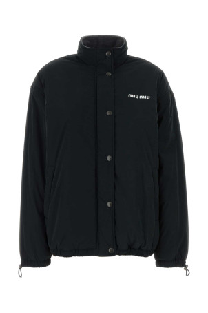 Black polyester padded jacket Black MIU MIU (ML1541SOOO6291)