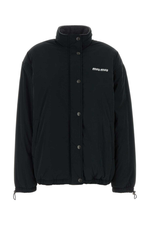 Black polyester padded jacket Black MIU MIU (ML1541SOOO6291)