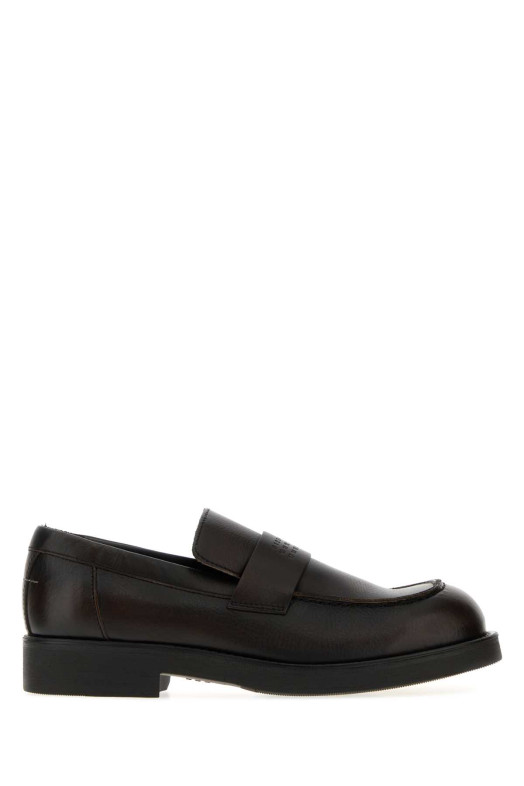 Темно-коричневі шкіряні лофери MM6 MAISON MARGIELA (SH1WR0006P7896)