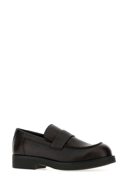 Темно-коричневі шкіряні лофери MM6 MAISON MARGIELA (SH1WR0006P7896)