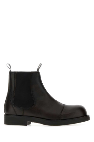 Dark brown leather ankle boots MM6 MAISON MARGIELA (SH1WU0014P7896)