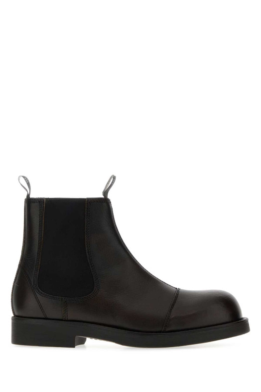 Темно-коричневі шкіряні ботильйони MM6 MAISON MARGIELA (SH1WU0014P7896)