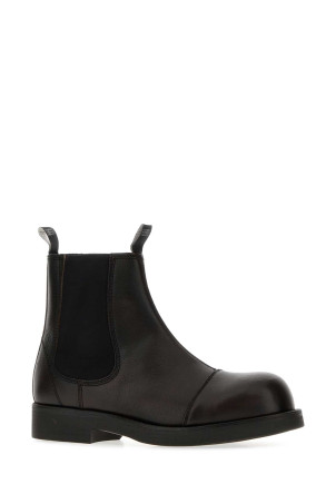 Dark brown leather ankle boots MM6 MAISON MARGIELA (SH1WU0014P7896)