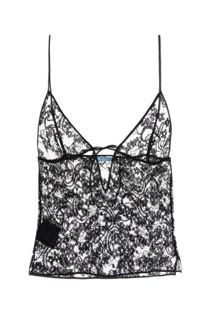 Black lace top Black PRADA (TP6238SOOO13B0)