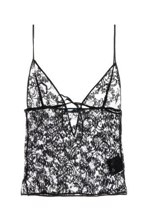 Black lace top Black PRADA (TP6238SOOO13B0)