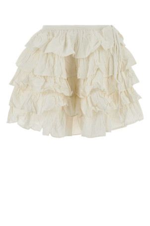 Ivory cotton Ulla mini skirt White GIMAGUAS (ULLASKIRT)