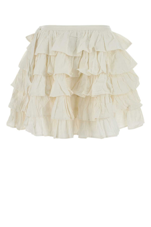 Ivory cotton Ulla mini skirt White GIMAGUAS (ULLASKIRT)
