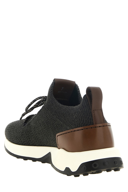 Кроссовки из эластичной ткани, серые TOD'S XXM63K0KO70VKKS815