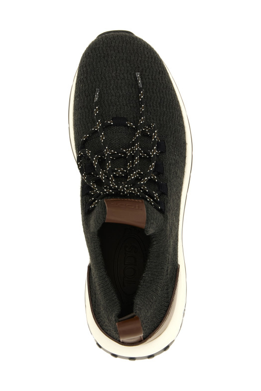 Кроссовки из эластичной ткани, серые TOD'S XXM63K0KO70VKKS815