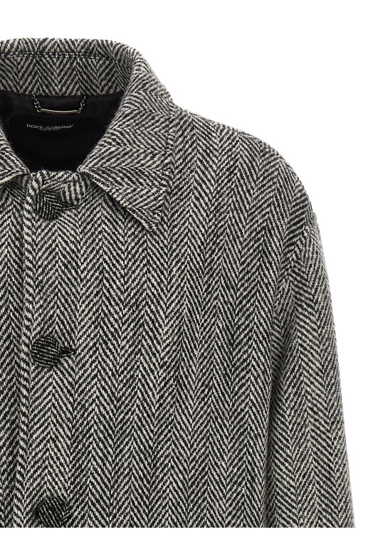 'Chevron' Wool coat Multicolor