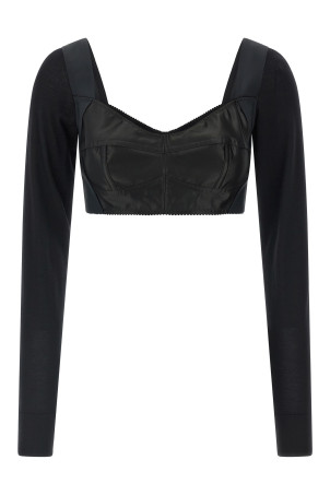 Bustier crop top Black