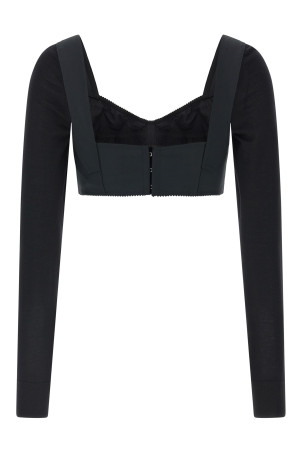 Bustier crop top Black