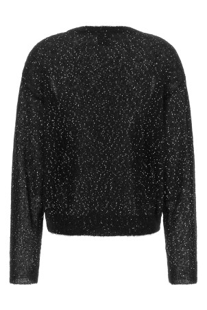 Micro sequin sweater Black