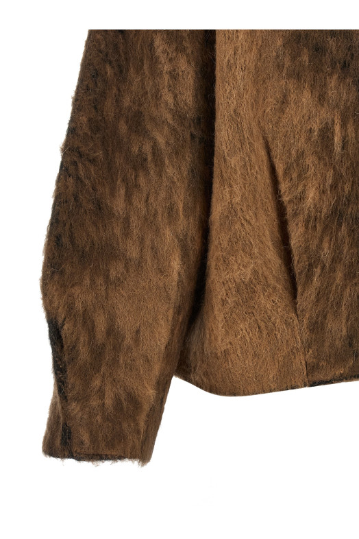 Wool and mohair jacket Brown