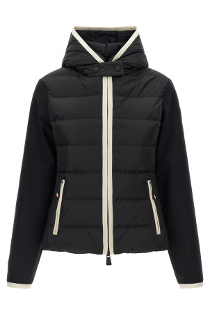 'Padded Zip-Up' cardigan Black