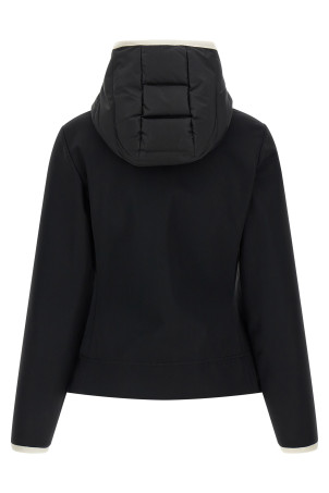 'Padded Zip-Up' cardigan Black